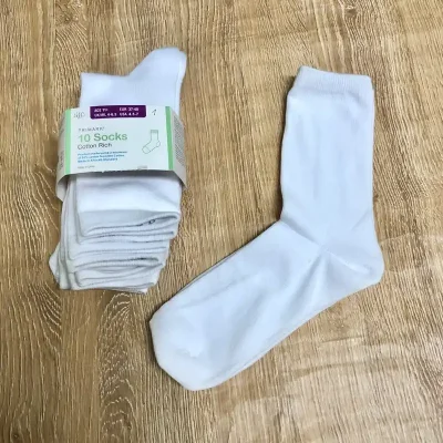 Pack de 10 medias blancas