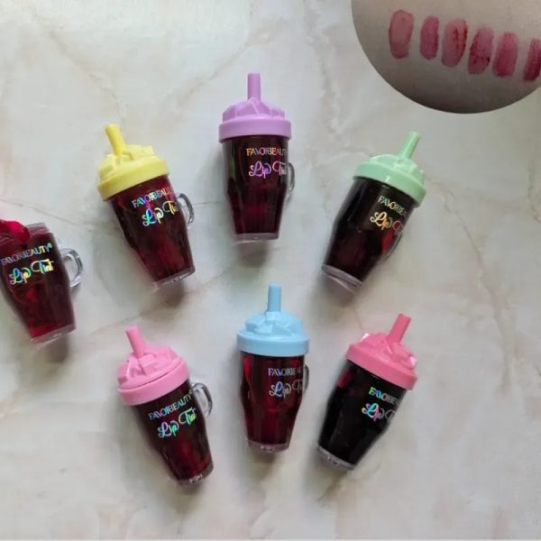 Tintas de labios en forma de refresco