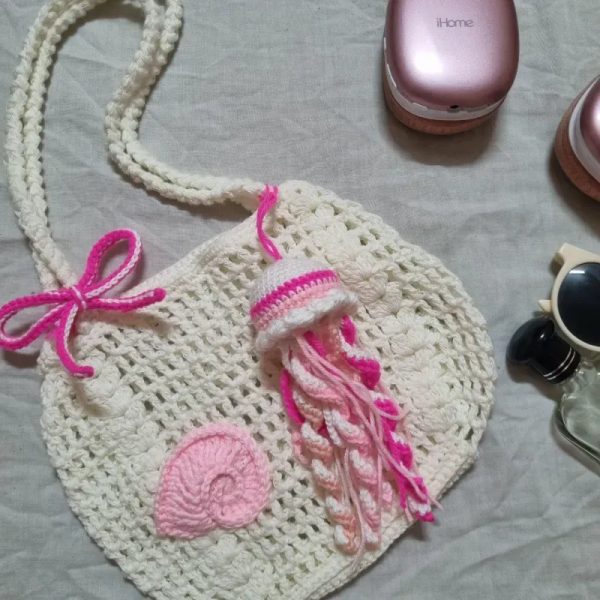 Totte bag + charms de medusa - lazo - concha