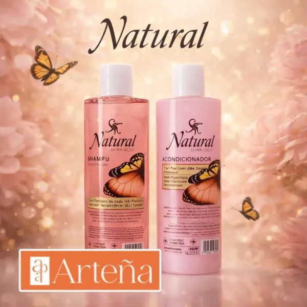 CHAMPU Y ACONDICIONADOR NATURAL PROTEINA DE SEDA