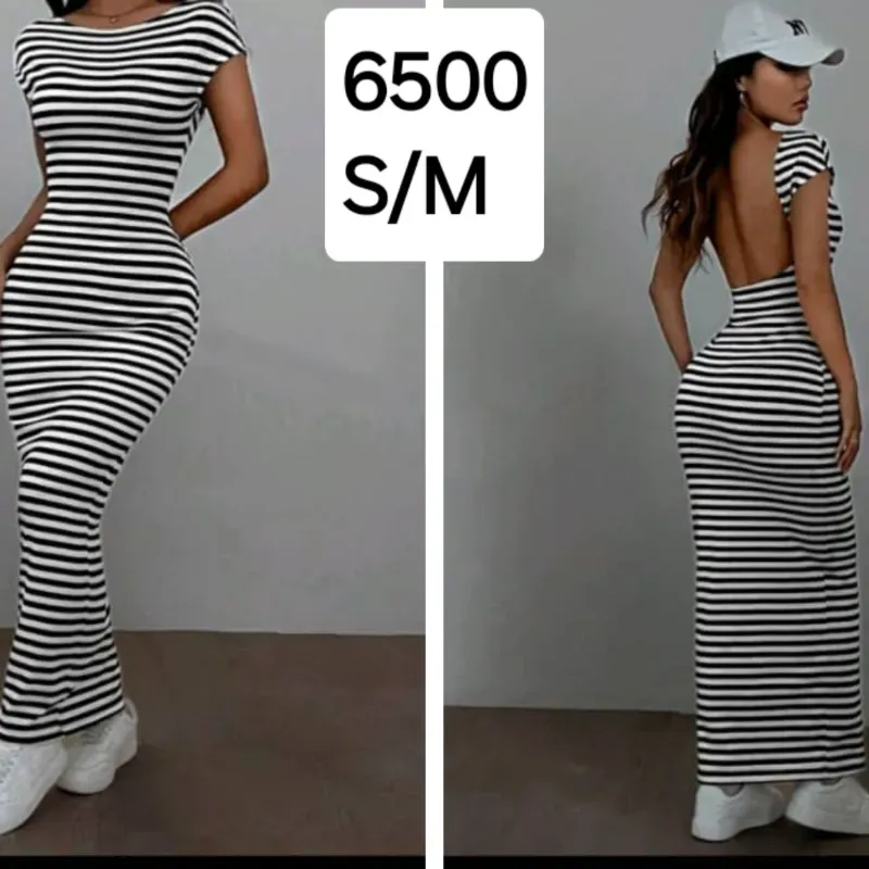 Vestido a rayas largo