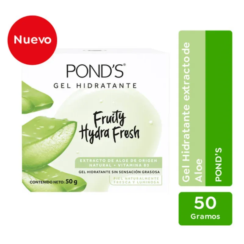 Gel hidratante facial 110gr POND'S Con extracto de aloe e ingredientes naturales Gel hidratante facial Pond's Fruity Hydra Fresh con vitamina B3
