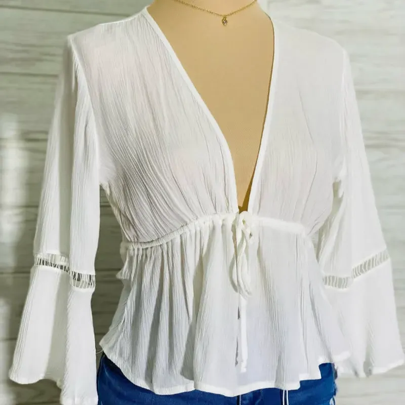 Blusa de hilo blanca 