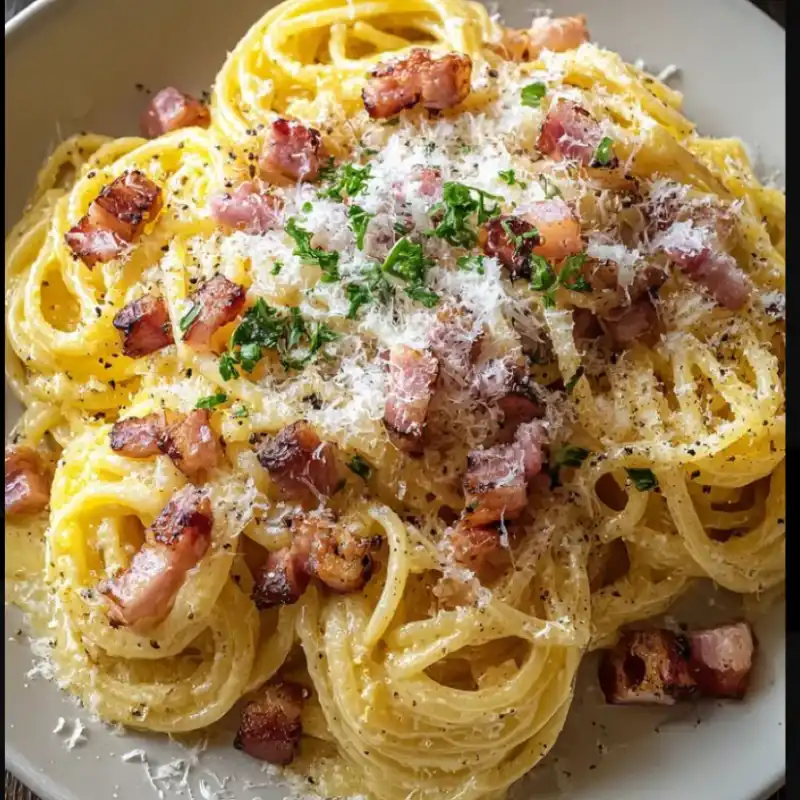 Espaguetis con Jamón