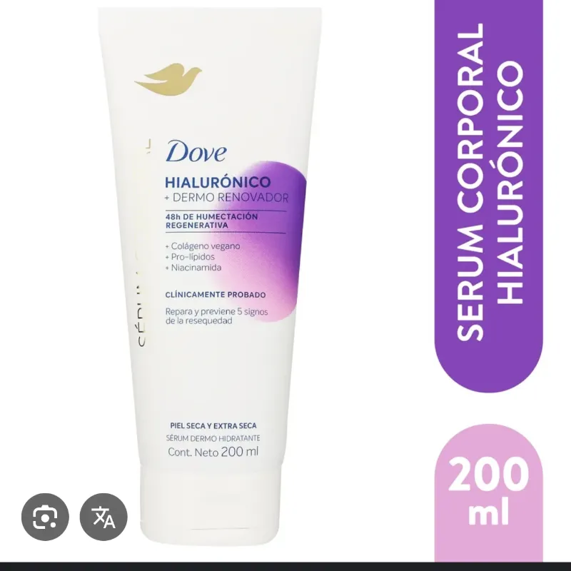 Crema corporal de ácido hialurónico