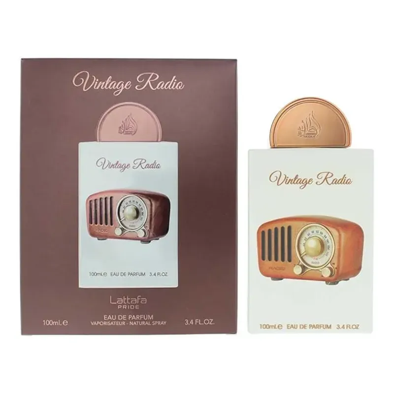 Vintage Radio Eau de Parfum en espray unisex 3-4 onzas Lattafa Pride