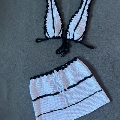 Conjunto de franjas con abanicos pequeños