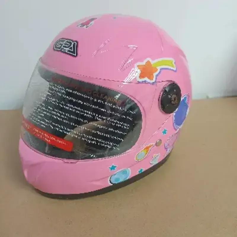 CASCO DE MOTO PARA NIÑOS ROSADO