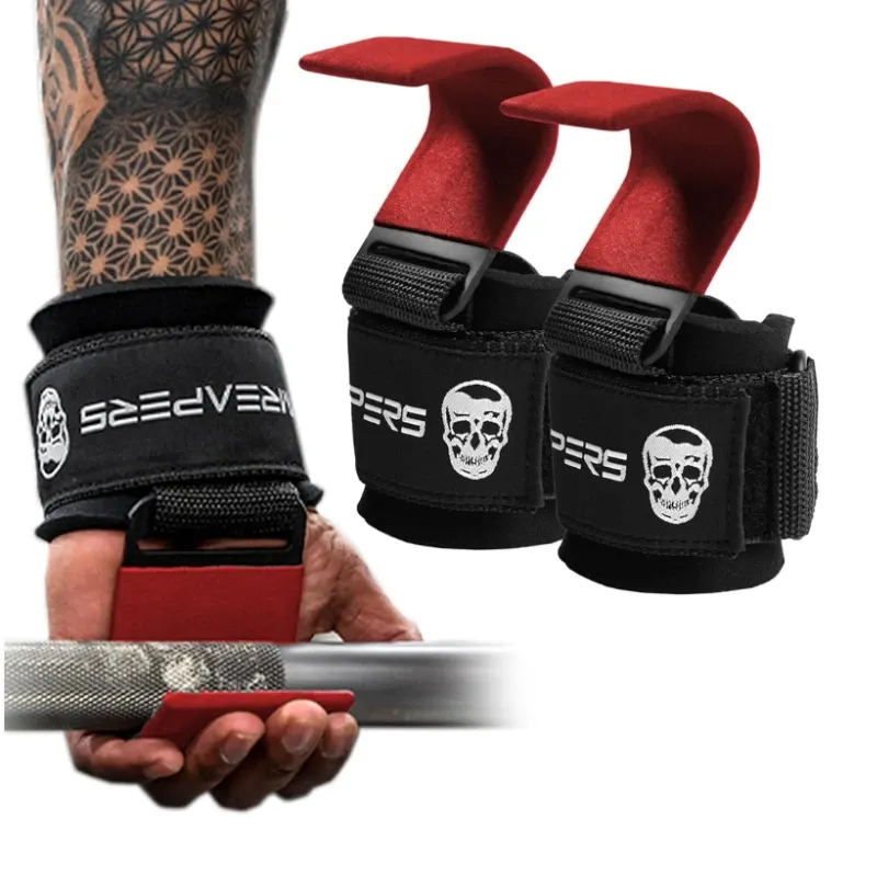 Ganchos de levantamiento de pesas (par)