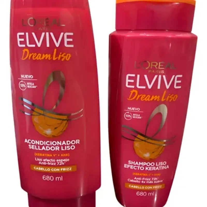 Juego de champú y acondicionador Loreal Dream Liso 680ml