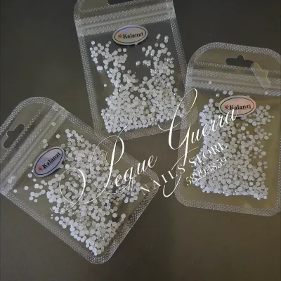 Medias perlas blanco perla