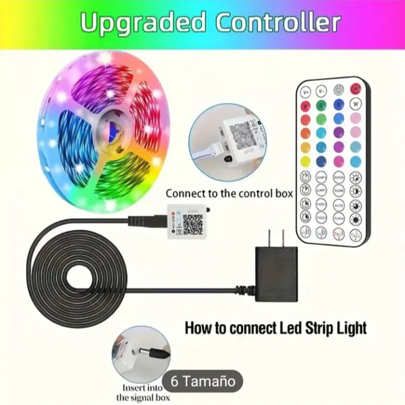 Luces 5m con transformador y Bluetooth