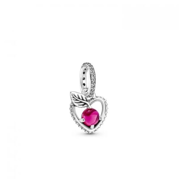 Charm Colgante de Corazón y Manzana