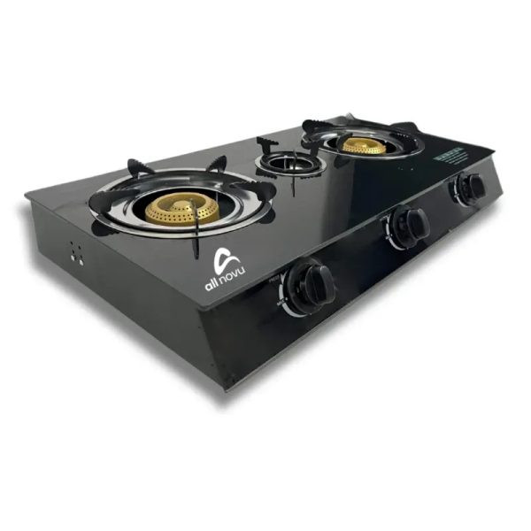 COCINA DE GAS 3 HORNILLAS ALL NOVU VIDRIO TEMPLADO (HAV)