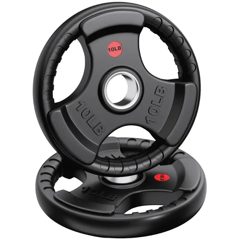 Disco Olímpico Engomado con agarre – Orificio 2" | 10 - 25 lb