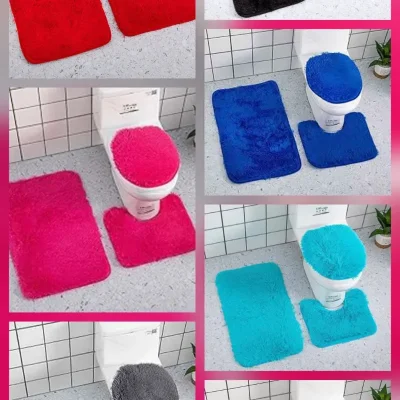 Alfombra para baño de 3 piezas