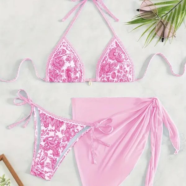 Bikini con pañoleta — Rosado