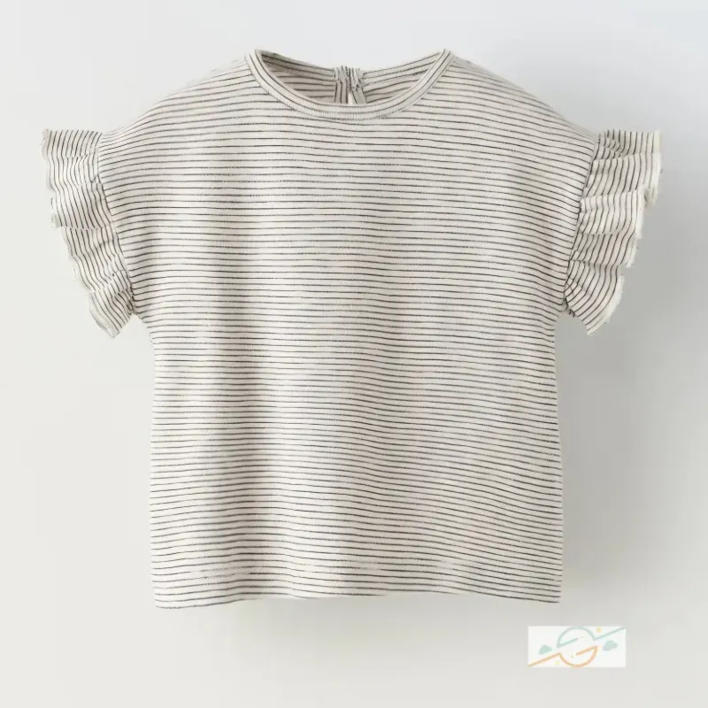 Blusa rayas volantes ZARA