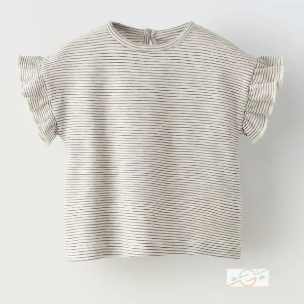 Blusa rayas volantes ZARA