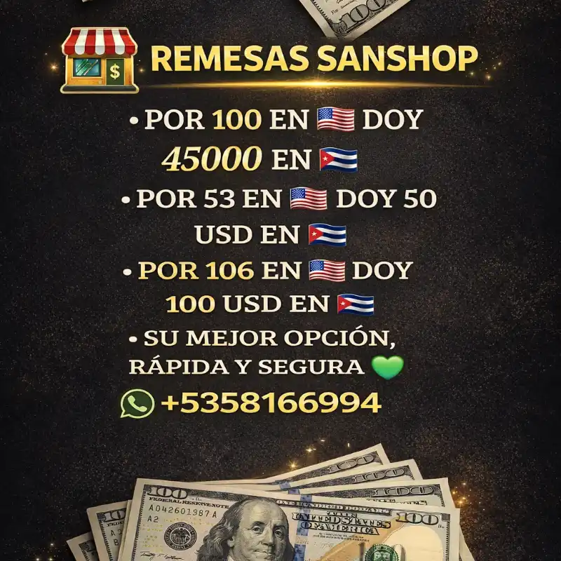 Remesas a Cuba