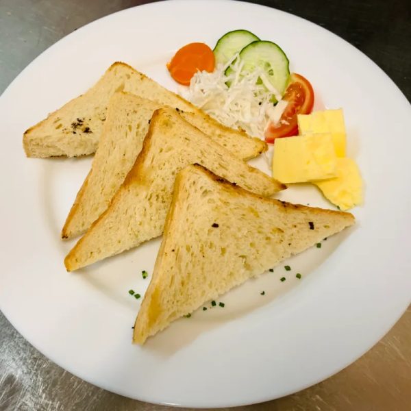 Tostadas de pan con mantequilla
