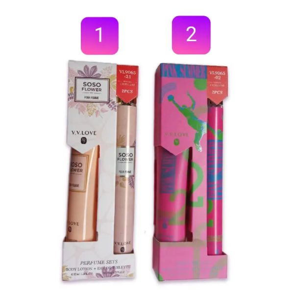 Set de crema corporal y perfume para mujer