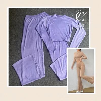 Juego de Pantaloneta y enguatada lila