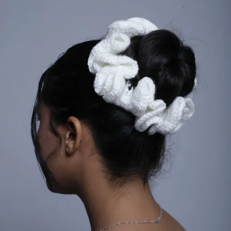 Scrunchie blanco XL