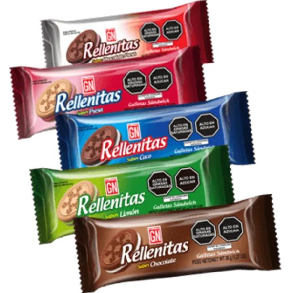 Galletas sabores mixtos 36 gramos RELLENITAS