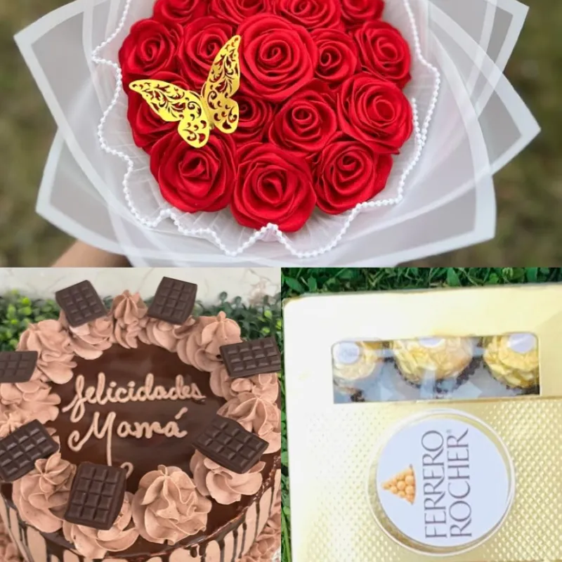 Rosas + Cake + Ferrero Rocher