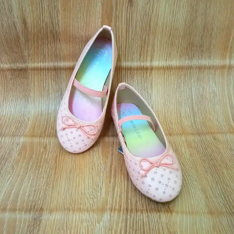 Ballerinas con estrellas color rosado