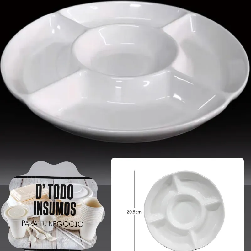 Plato Circular Melaform/Picaderas (Blanco)