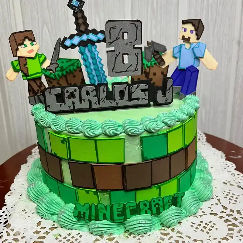 Cake temática de Minecraft