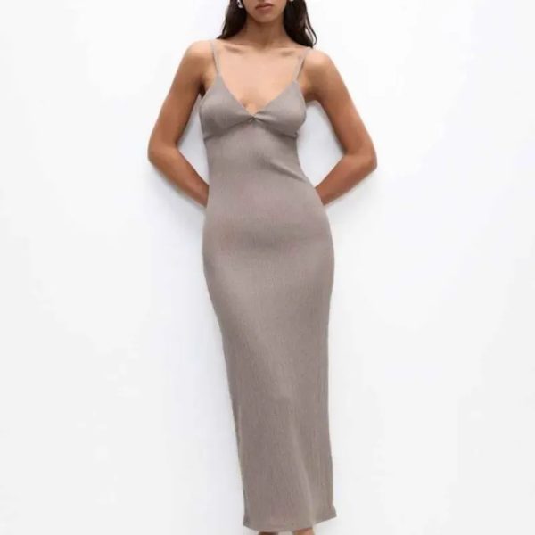 Vestido midi topo