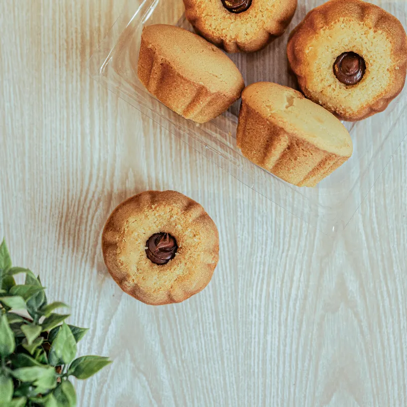 Mini roscones con crema de arándanos
