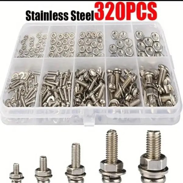 Kit de tuercas y tornillos de acero