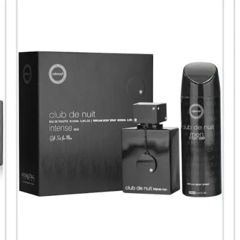 Set Club De Nuit Intense 2Pcs Gift Set for Men 3.6 oz EDP Spray 6.8 oz Body Spray