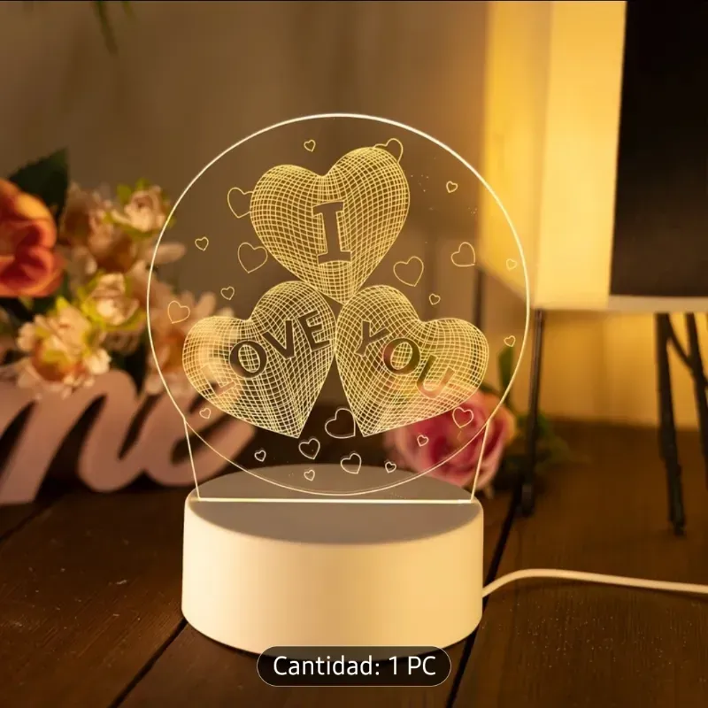 Lampara decorativa i love you