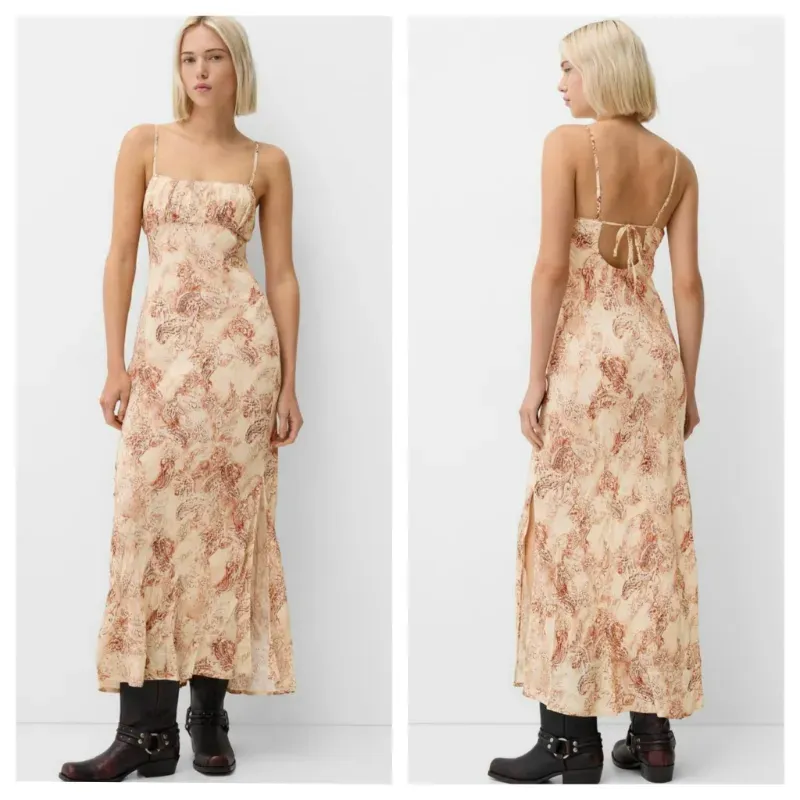 Vestido Bershka estampado