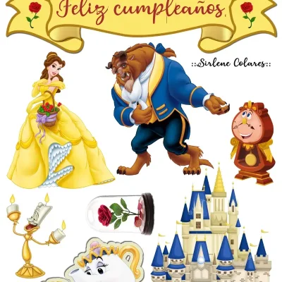 Topper de Bella y la Bestia