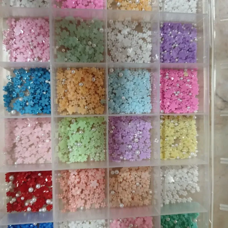 Caja de flores de resina