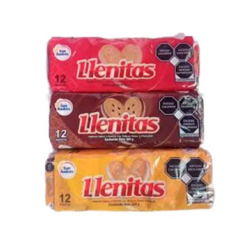 Galletas Llenitas rellenas con crema x 12 x 4u