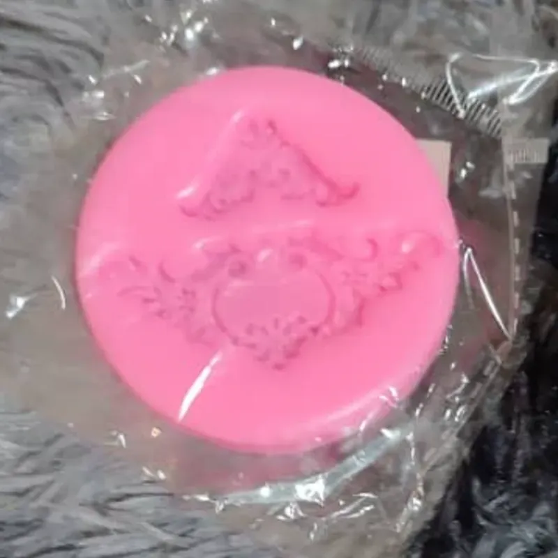 Molde  circular de dos floriones