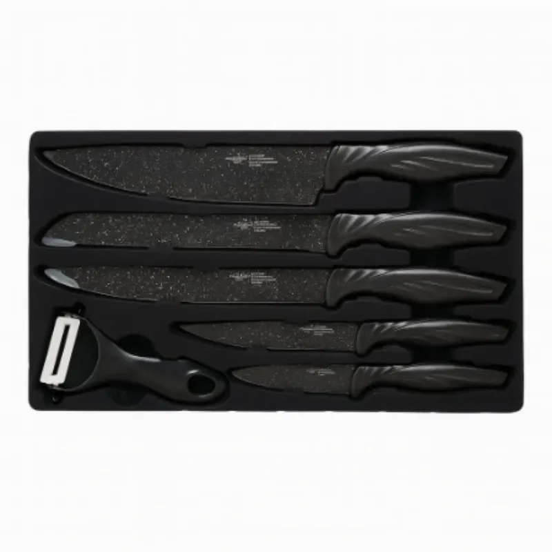 SET DE CUCHILLOS DE COCINA NEGROS