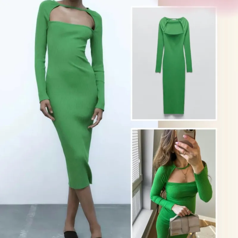 Zara vestido manga larga