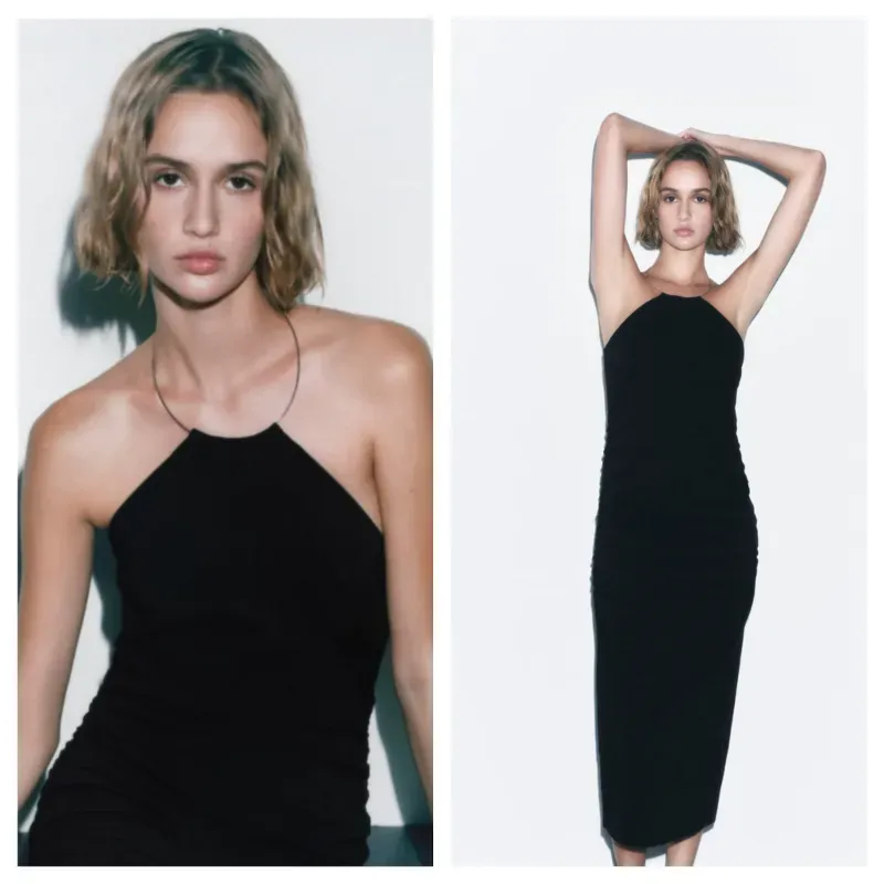 Vestido zara detalle collar