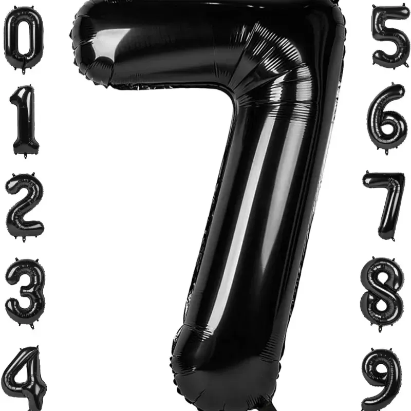 Globo foil número 7 negro