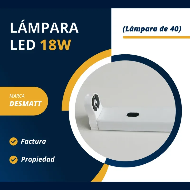 LÁMPARA DE TUBO LED 18W DESMATT (FAD)
