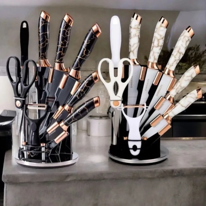 Set de cuchillos con base giratoria