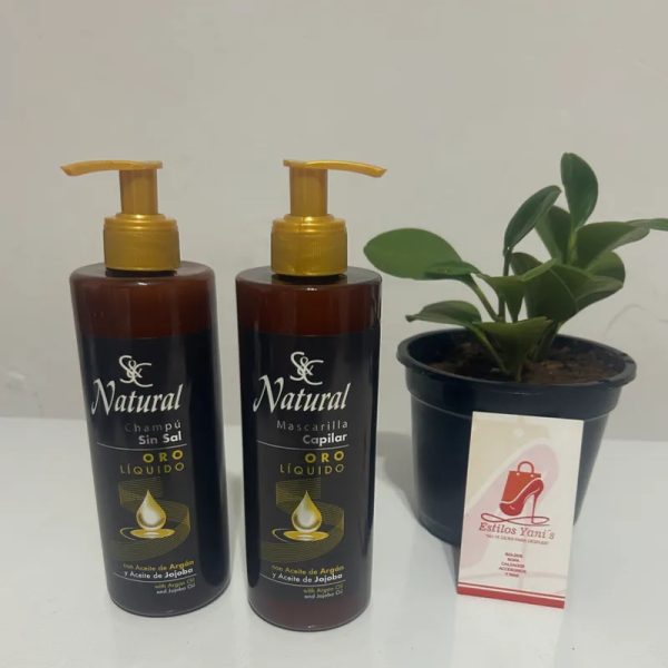 Conjunto de champú y acondicionador Oro Líquido
